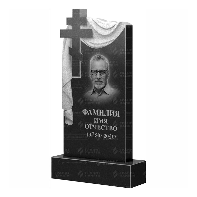 Памятники из гранита с крестом в Омске | Гранитный памятник ФГ-085