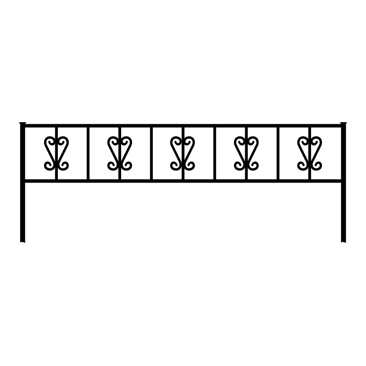 Металлические оградки, столы, скамейки в Омске | Оградка №8
