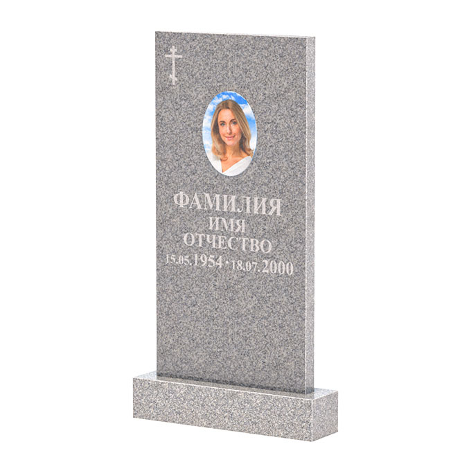 Памятники из цветного гранита в Омске | Памятник из Сибирского гранита прямой