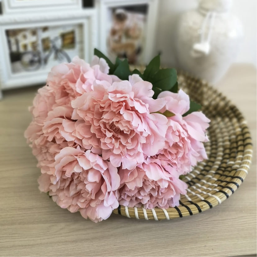 Искусственные цветы в Омске | Цветы искусственные «Пионы», розовые, букет