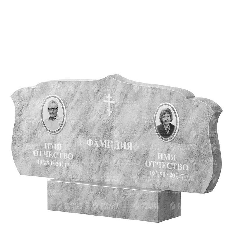 Памятники из мрамора в Омске | Двойной мраморный памятник ФМ-130