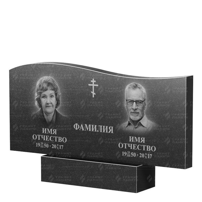 Памятники из гранита двойные в Омске | Двойной гранитный памятник ФГ-255