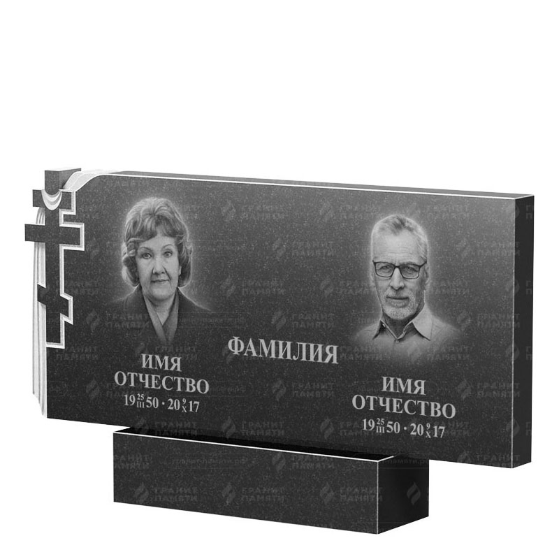 Памятники из гранита двойные в Омске | Двойной гранитный памятник ФГ-139