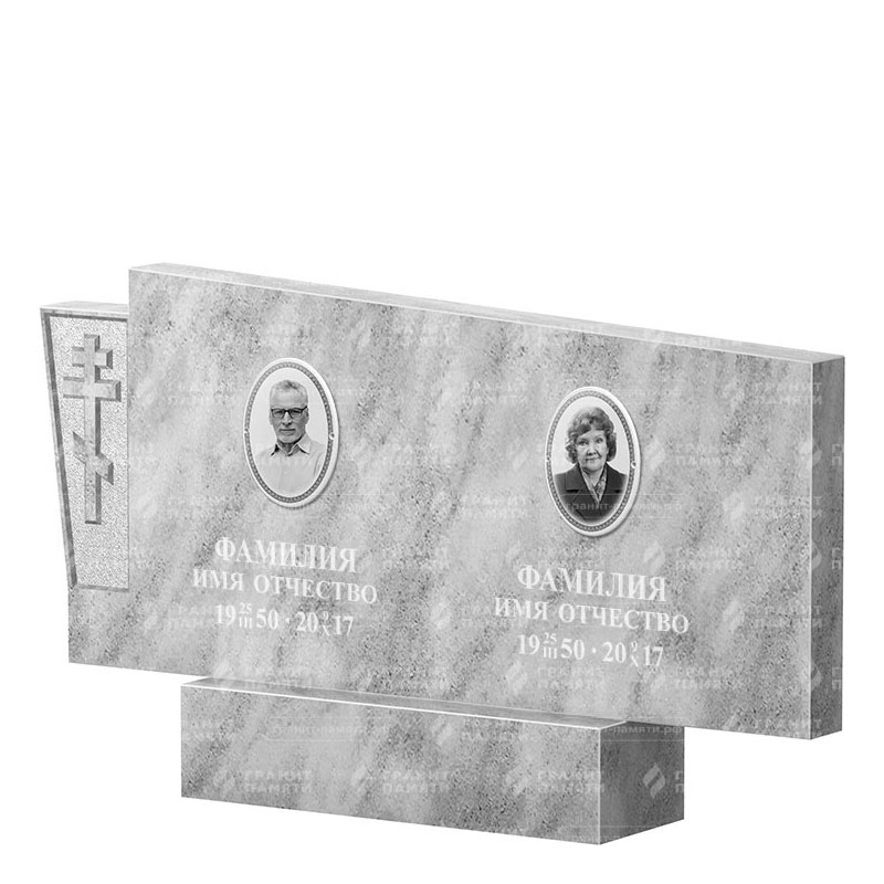 Памятники из мрамора в Омске | Двойной мраморный памятник ФМ-137