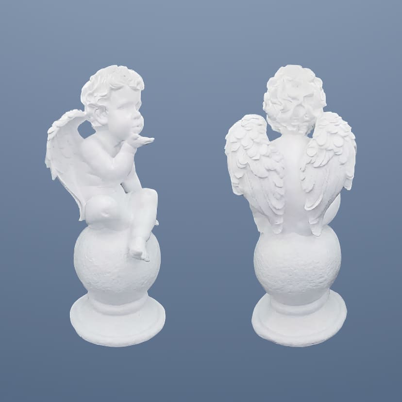 Скульптуры из искусственного мрамора в Омске | Скульптура ангел на шаре №2