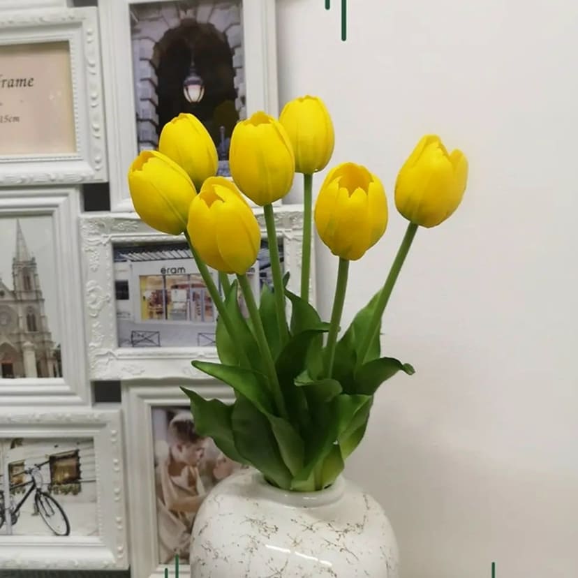 Искусственные цветы в Омске | Цветы искусственные «Тюльпаны», желтые, букет