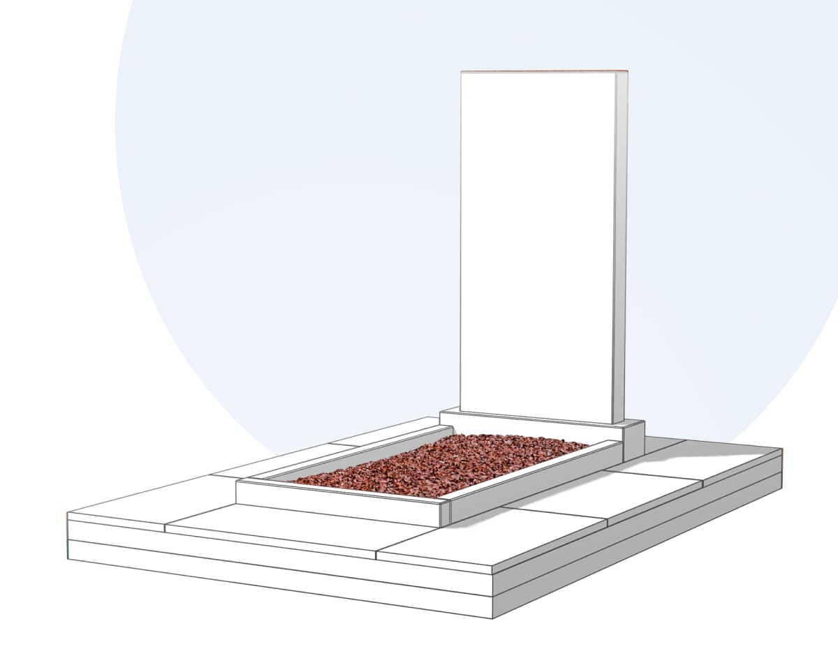 Засыпка цветника камушками в Омске
