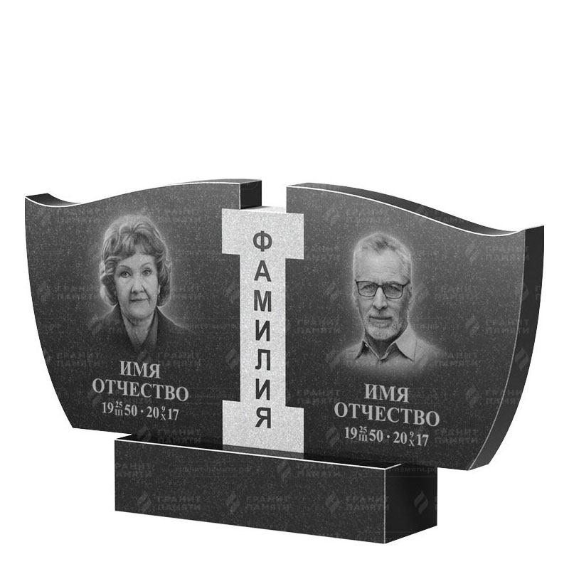 Памятники из гранита двойные в Омске | Двойной гранитный памятник ФГ-138