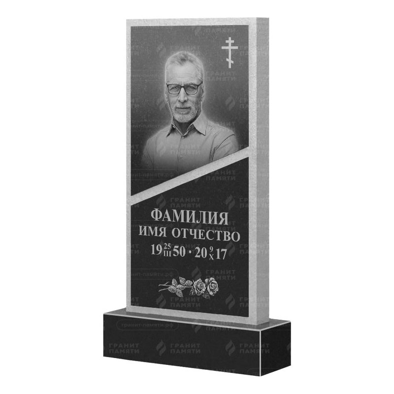 Памятники из гранита вертикальные в Омске | Гранитный памятник ФГ-164