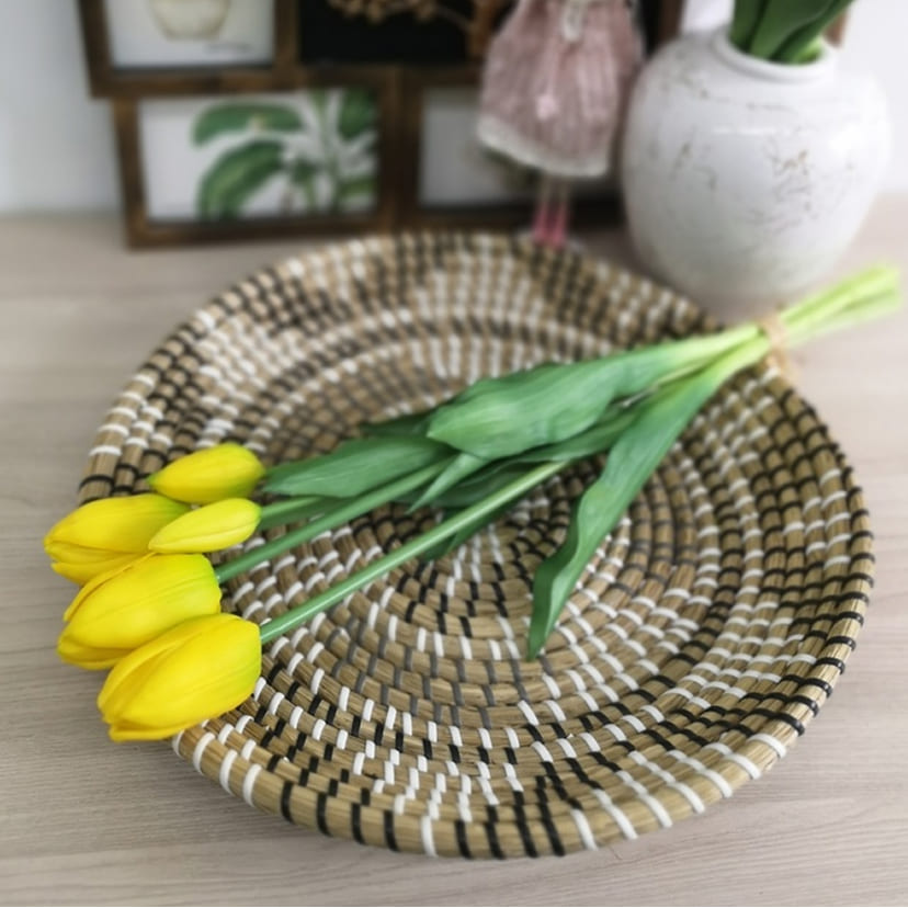 Искусственные цветы в Омске | Цветы искусственные «Тюльпаны, бутоны», желтые, букет