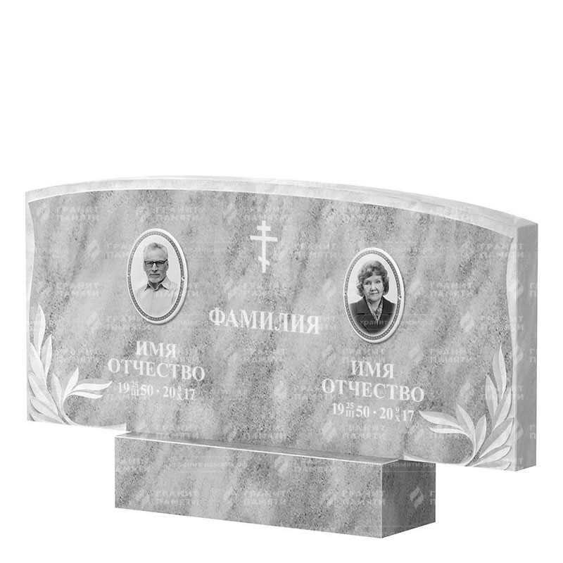 Памятники из мрамора в Омске | Двойной мраморный памятник ФМ-135