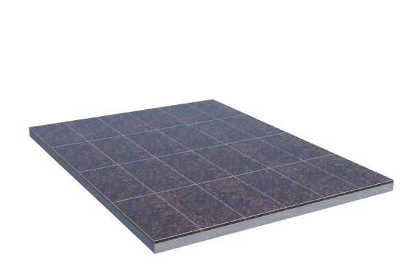 Площадки на могилу в Омске | Площадка с облицовкой Дымовским гранитом