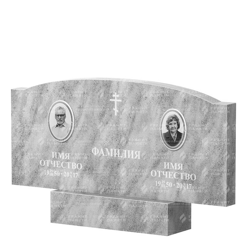 Памятники из мрамора в Омске | Двойной мраморный памятник ФМ-257