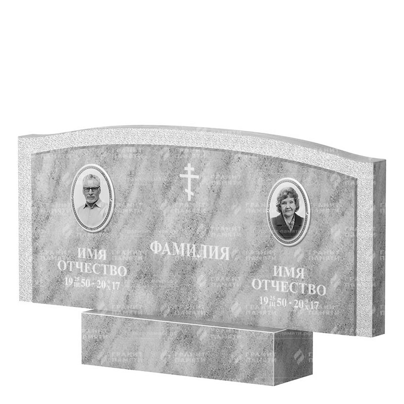 Памятники из мрамора в Омске | Двойной мраморный памятник ФМ-131