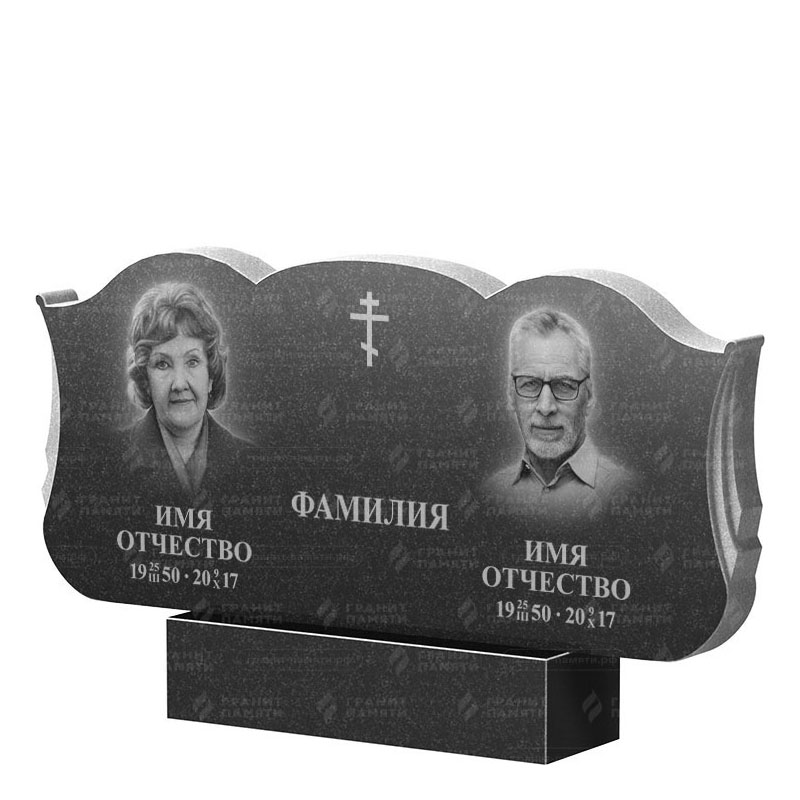 Гранитные памятники в Омске | Двойной гранитный памятник ФГ-261
