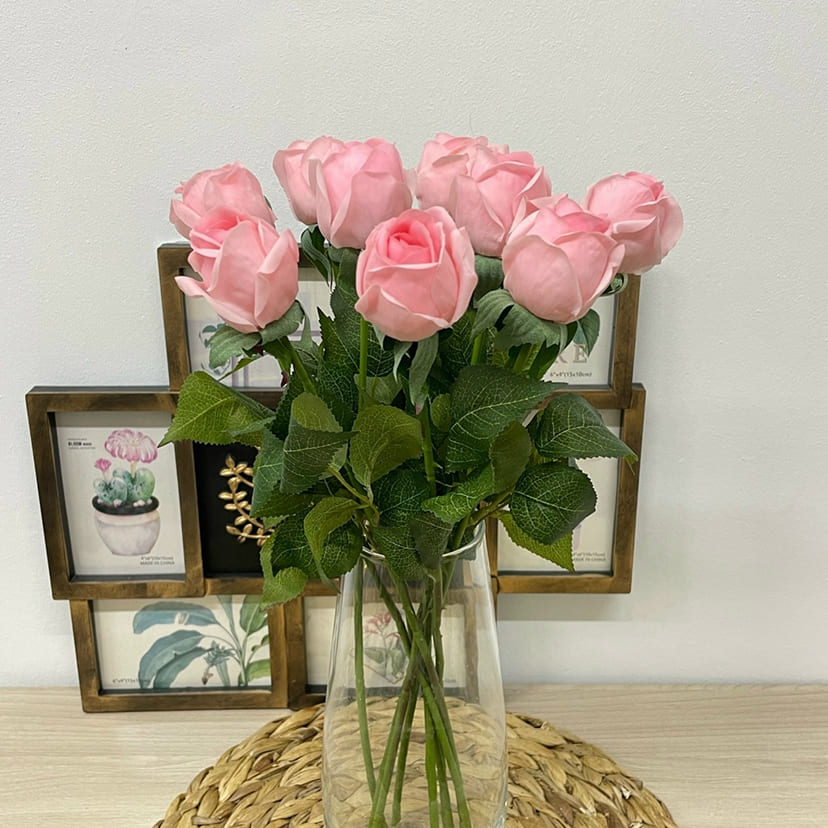 Искусственные цветы в Омске | Цветок искусственный «Роза», нежно-розовая, одиночный