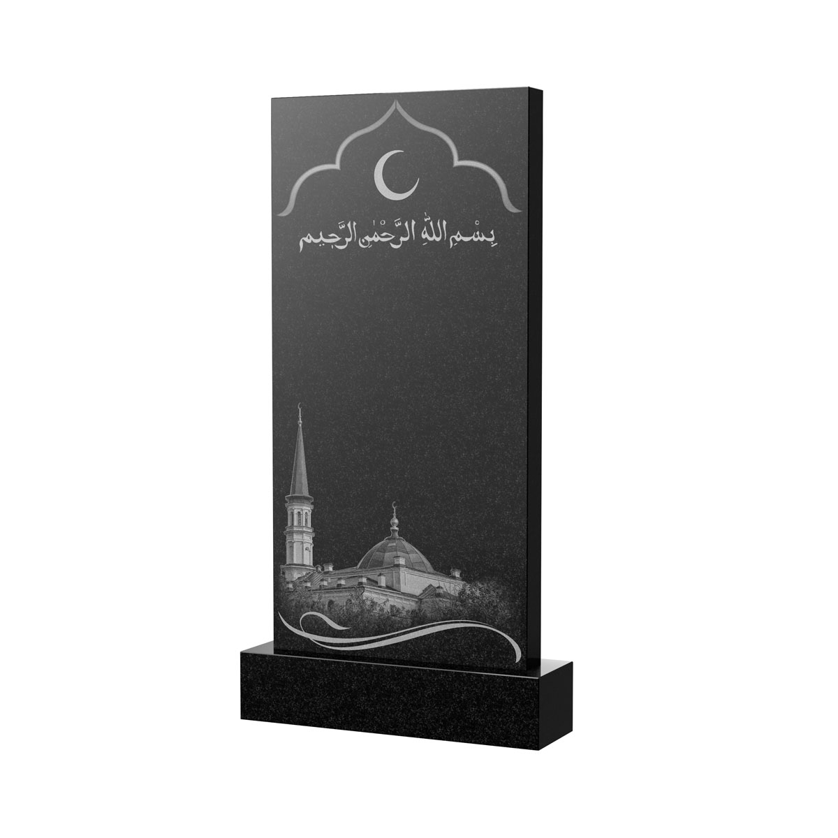 Художественное оформление памятника в Омске | Художественное оформление на гранитную стелу, рисунок ВХО-037