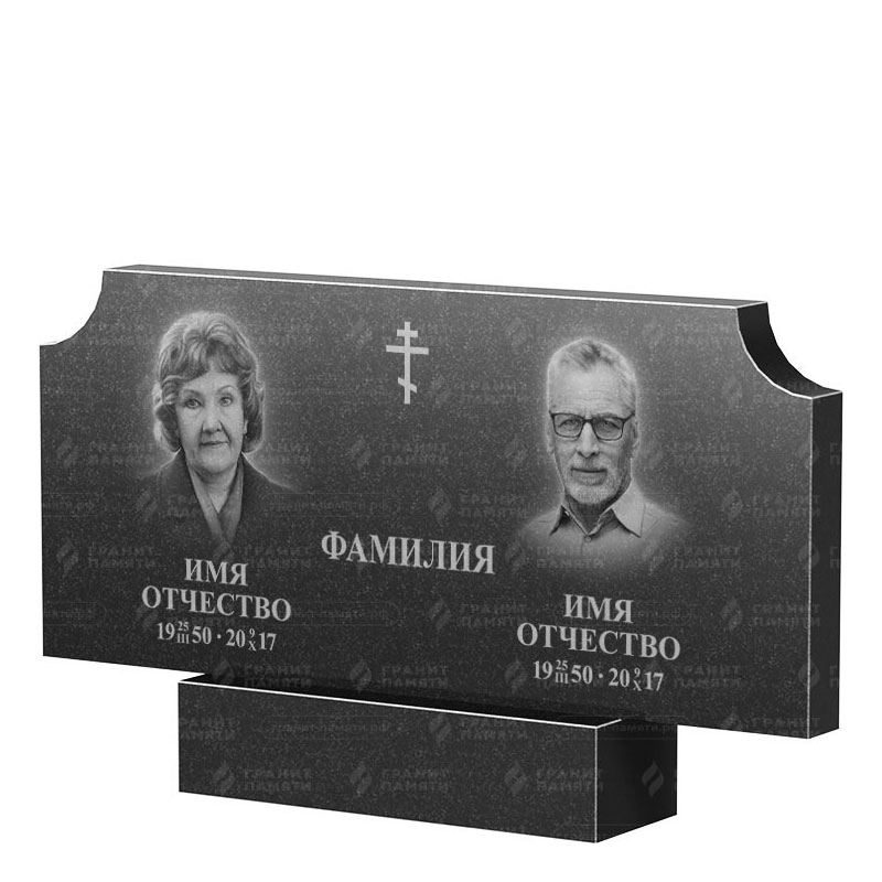 Памятники из гранита двойные в Омске | Двойной гранитный памятник ФГ-253