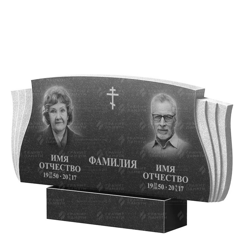 Гранитные памятники в Омске | Двойной гранитный памятник ФГ-264