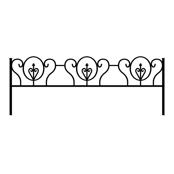 Металлические оградки, столы, скамейки в Омске | Оградка №3