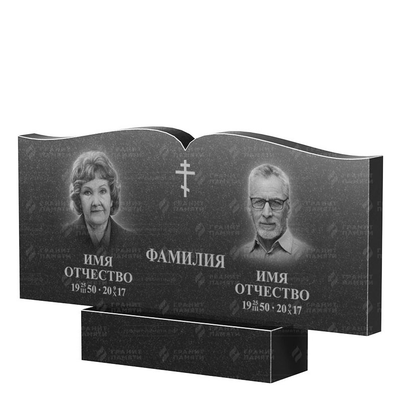 Гранитные памятники в Омске | Двойной гранитный памятник ФГ-259