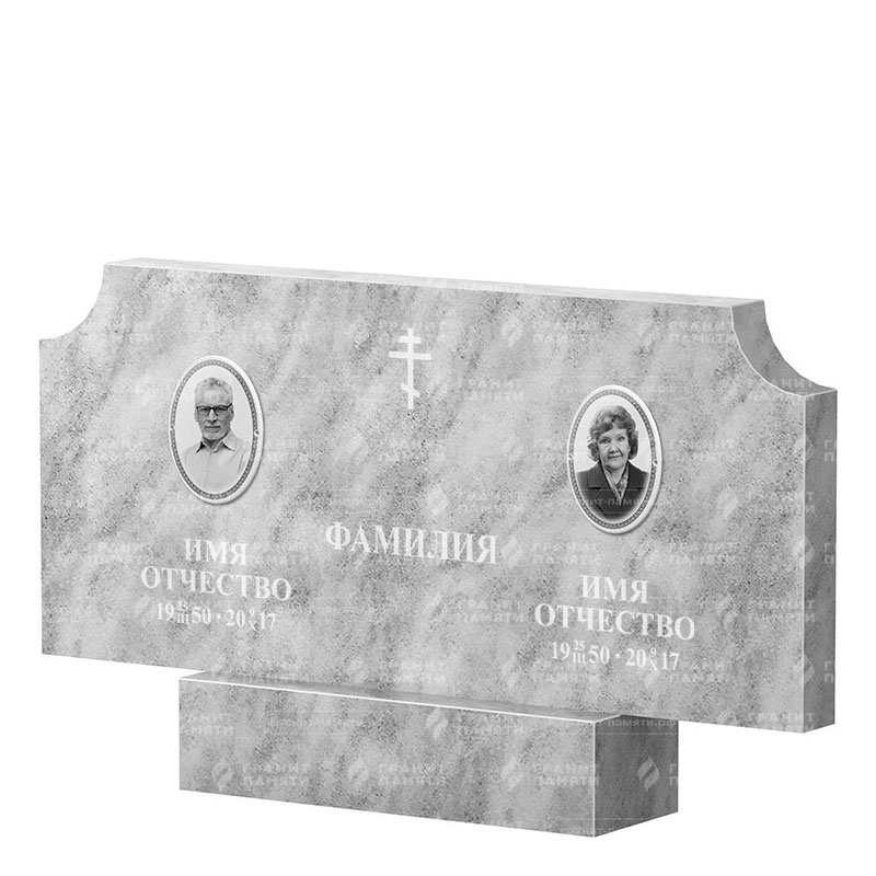 Памятники из мрамора в Омске | Двойной мраморный памятник ФМ-253
