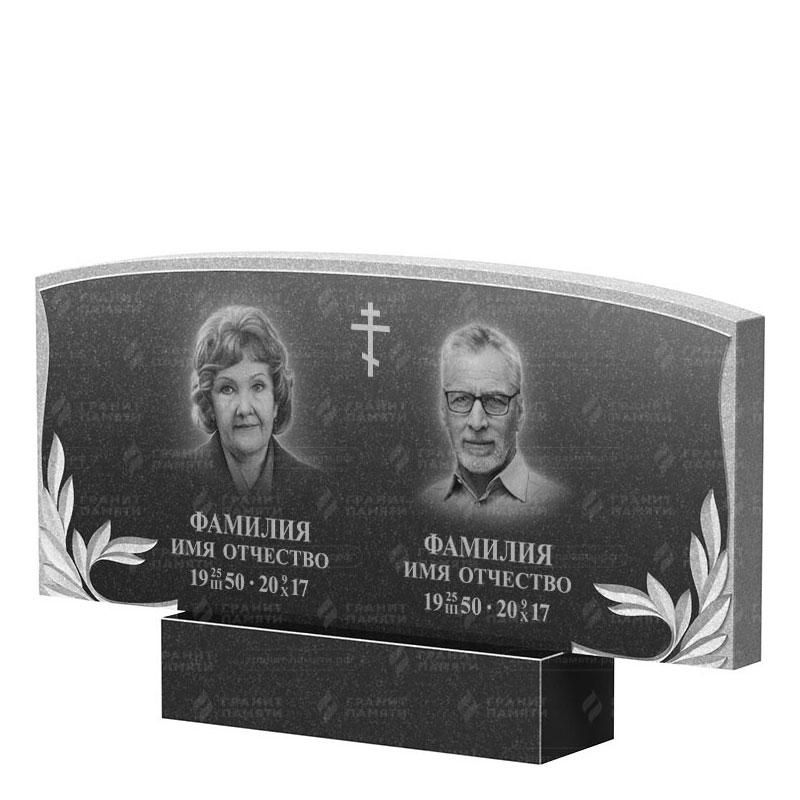Памятники из гранита двойные в Омске | Двойной гранитный памятник ФГ-135
