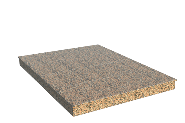 Площадки на могилу в Омске | Площадка с вертикальной (15 см) облицовкой Южно-султаевским гранитом