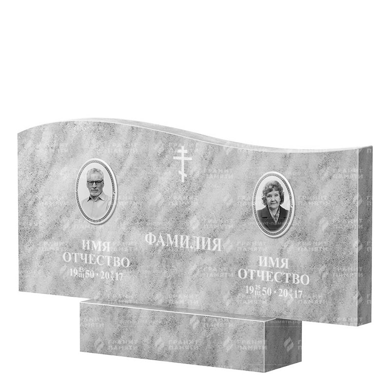Памятники из мрамора в Омске | Двойной мраморный памятник ФМ-255