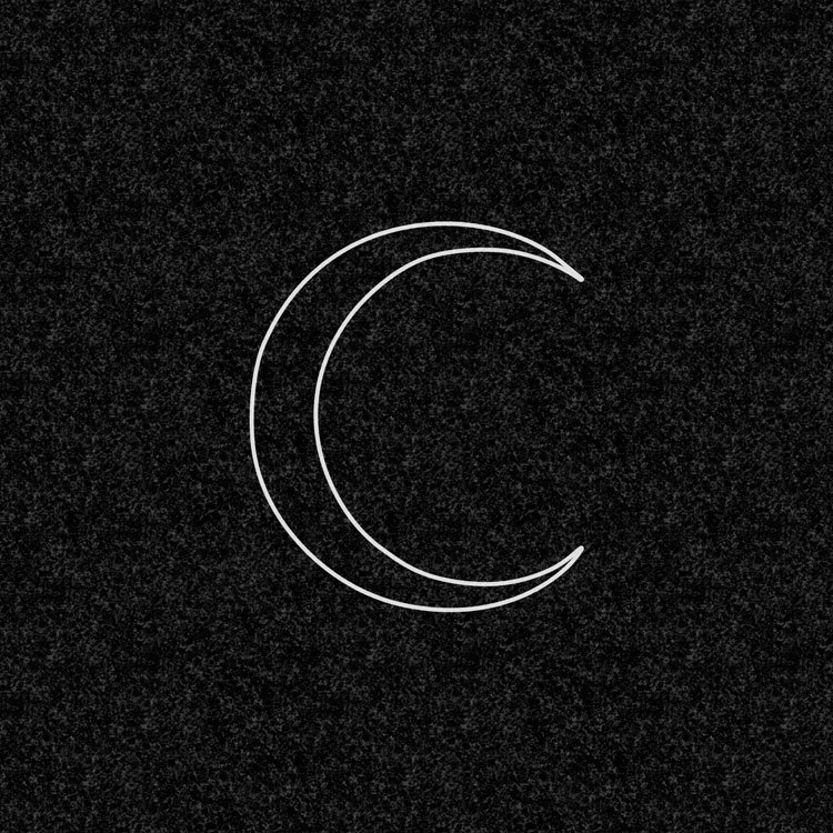 Символы веры | Рисунок мусульманский полумесяц контурный, РС-009