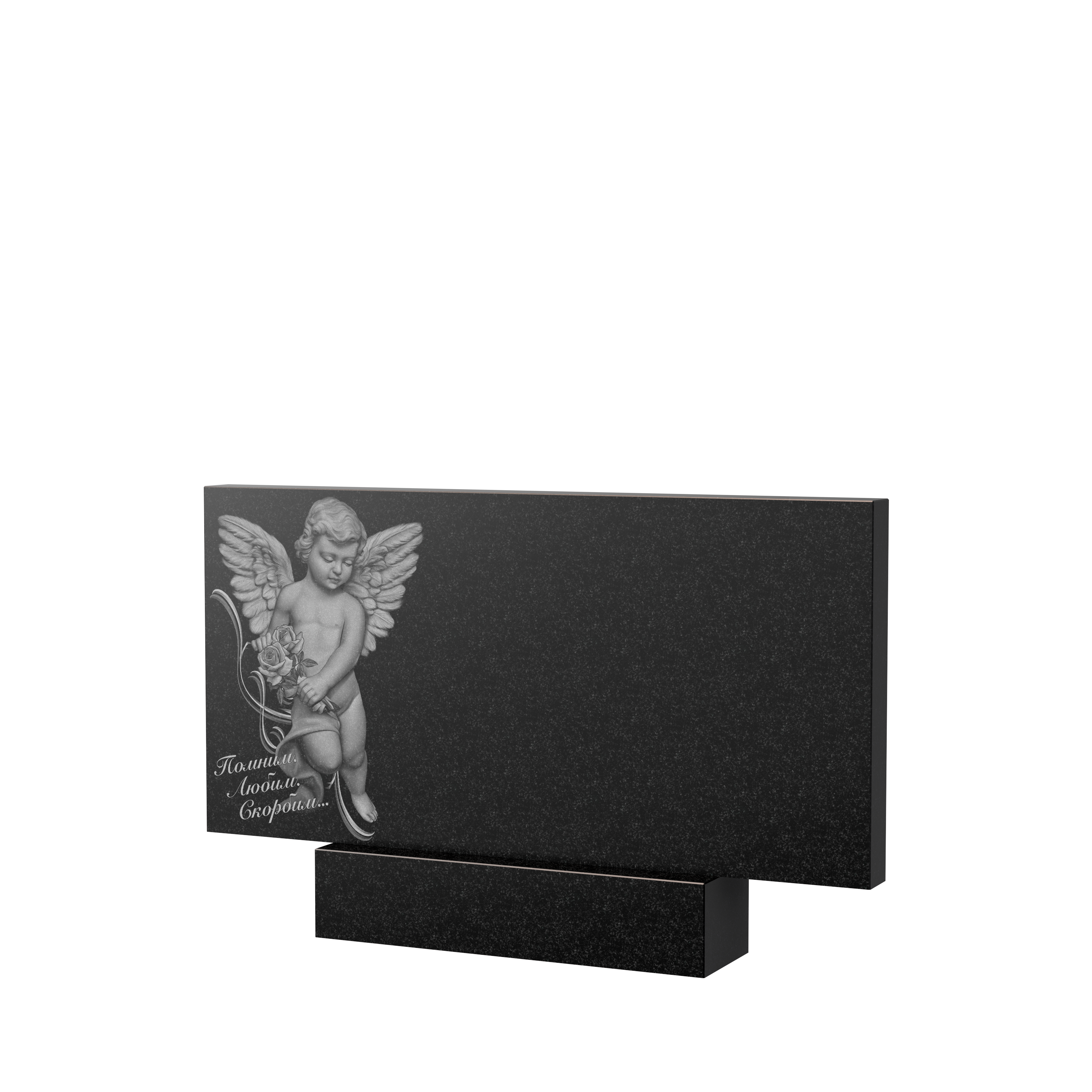 Художественное оформление памятника в Омске | Художественное оформление на гранитную стелу, рисунок ГХО-008