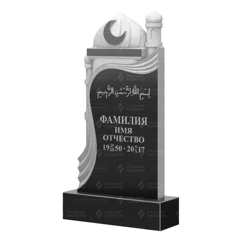 Мусульманские памятники на могилу в Омске | Гранитный памятник ФГ-228