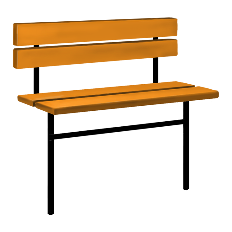 Металлические оградки, столы, скамейки в Омске | Скамейка №3 со спинкой