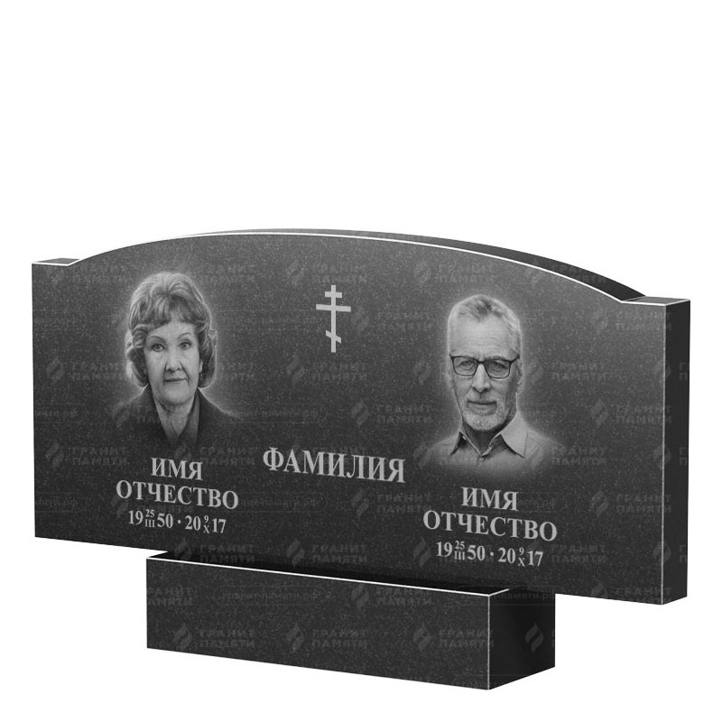Гранитные памятники в Омске | Двойной гранитный памятник ФГ-257