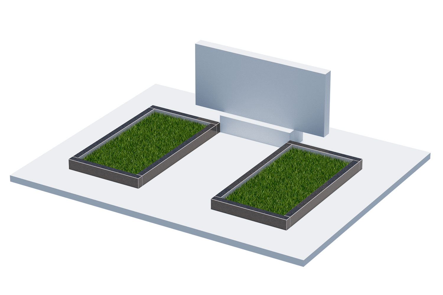 Цветники и надгробные плиты в Омске | Цветник Автономный, 2 шт