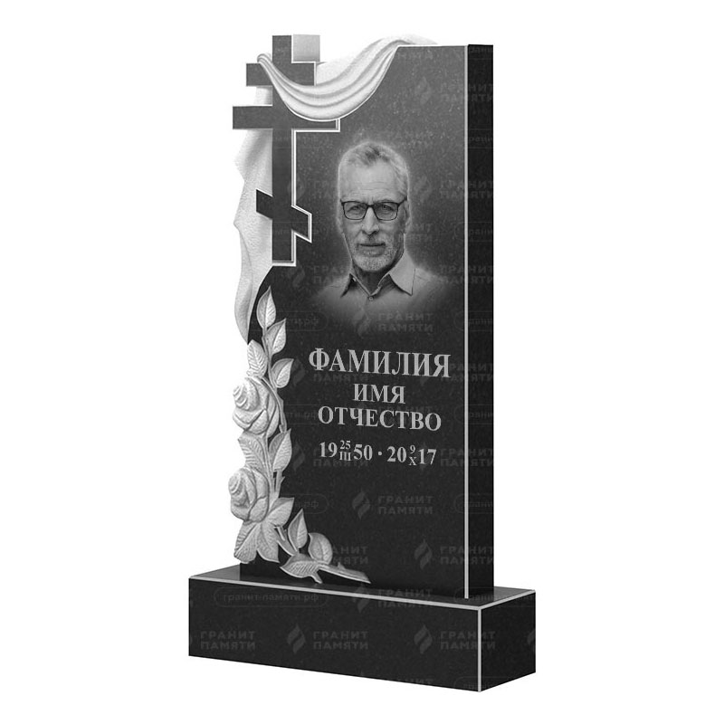 Памятники из гранита вертикальные в Омске | Гранитный памятник ФГ-189