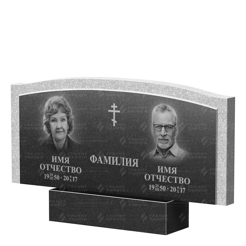 Памятники из гранита двойные в Омске | Двойной гранитный памятник ФГ-131