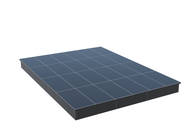 Площадки на могилу в Омске | Площадка с вертикальной (15 см) облицовкой гранитом Габбро