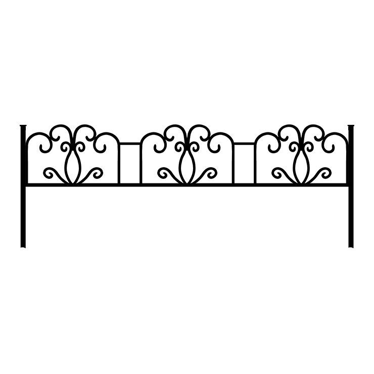 Металлические оградки, столы, скамейки в Омске | Оградка №4