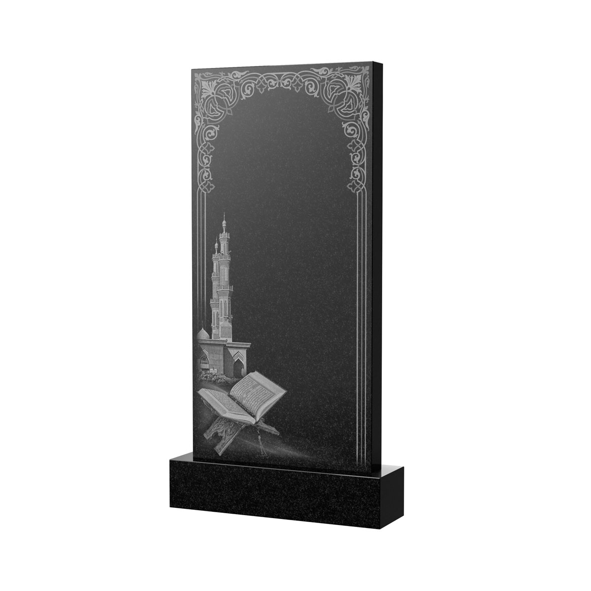 Художественное оформление памятника в Омске | Художественное оформление на гранитную стелу, рисунок ВХО-039