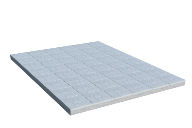 Площадки на могилу в Омске | Площадка с тротуарной плиткой