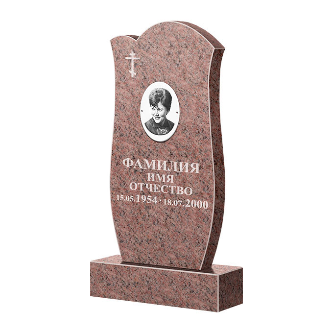 Памятники из цветного гранита в Омске | Памятник из гранита Розалия Pink ФГЦ-039