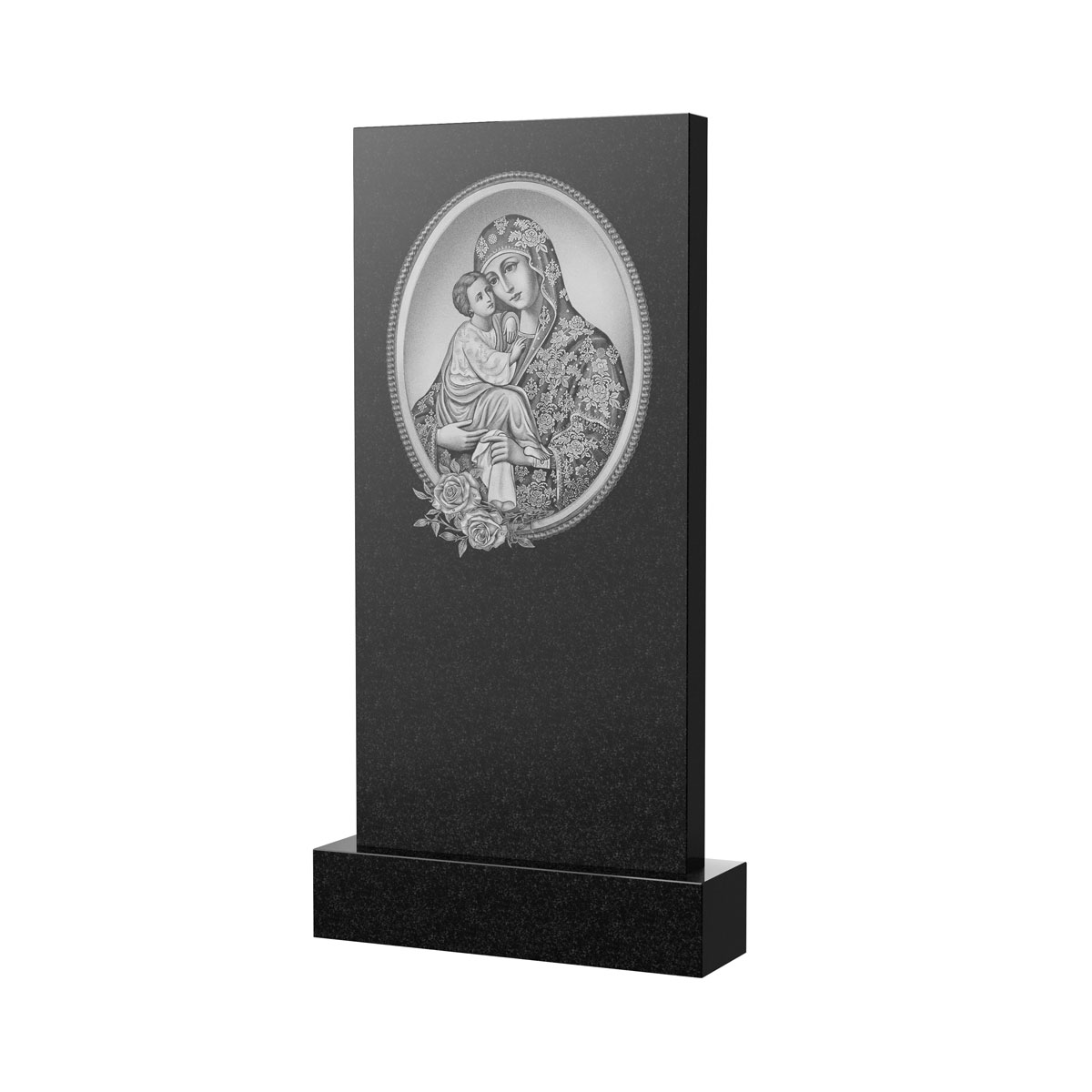 Оборотная сторона | Оформление оборотной стороны стелы с Богородицей, рисунок ОБ-046