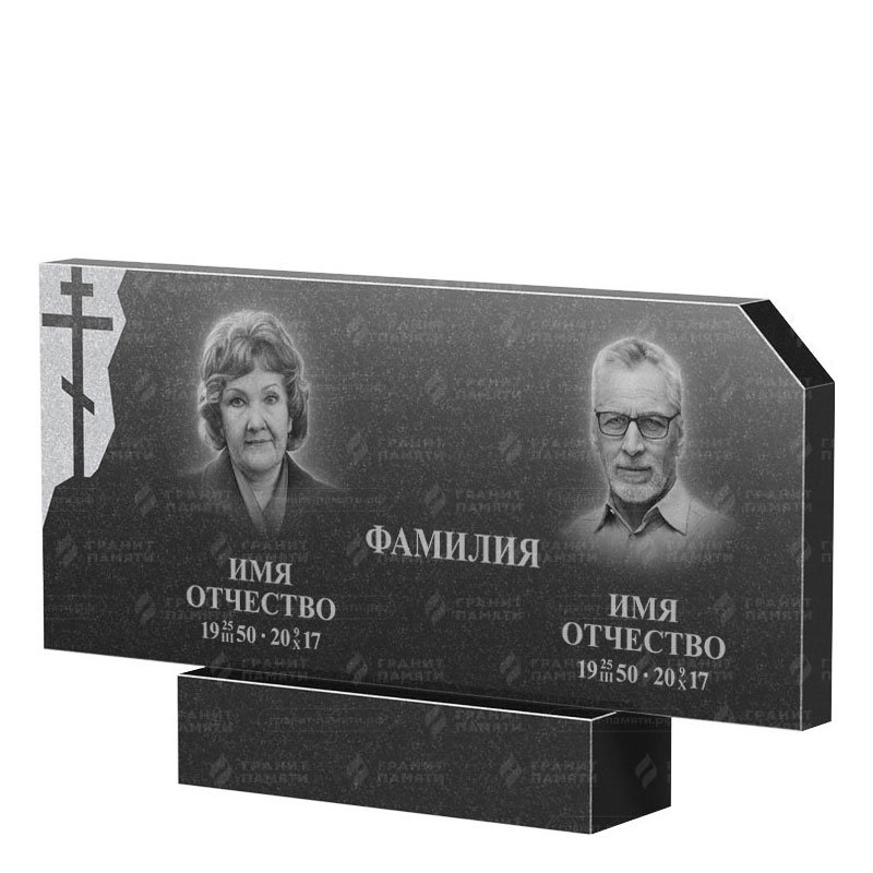 Памятники из гранита двойные в Омске | Двойной гранитный памятник ФГ-134